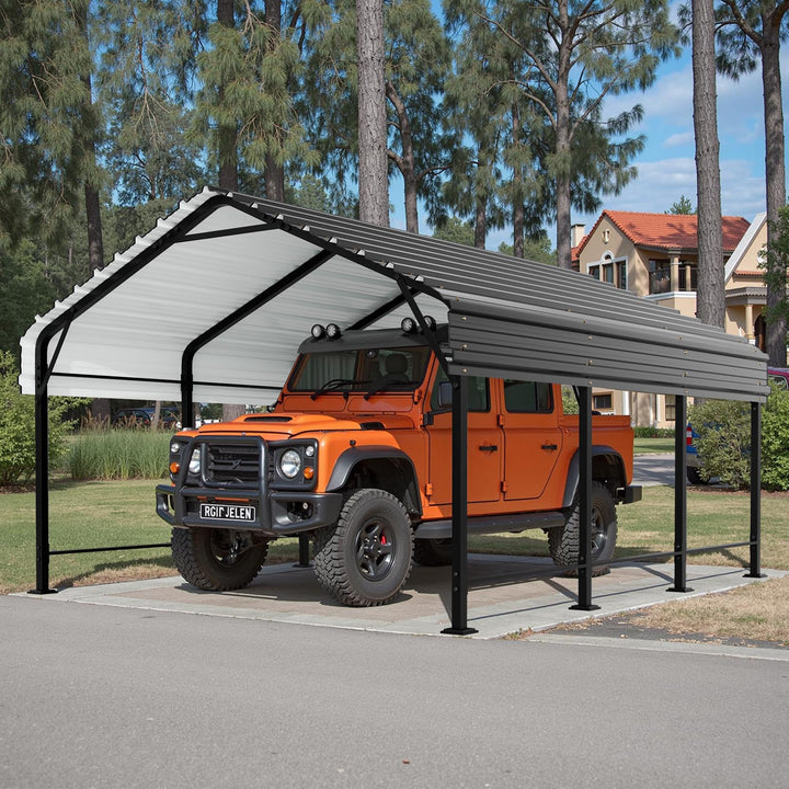 Walsunny Carport 10x20/ 12x15 ft Outdoor Car Canopy Portable Garage