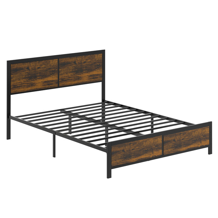 Walsunny Twin Bed Frame with Headboard and Footboard, Strong Steel Slat Support