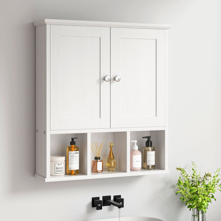 Walsunny Bathroom Wall Cabinet with 2 Door &Adjustable Shelves