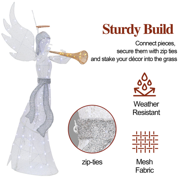 Walsunny Christmas Standing Angel 3D Extra Large Light Holiday Display Family Set (7729628446896)