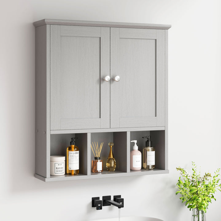 Walsunny Bathroom Wall Cabinet with 2 Door &Adjustable Shelves