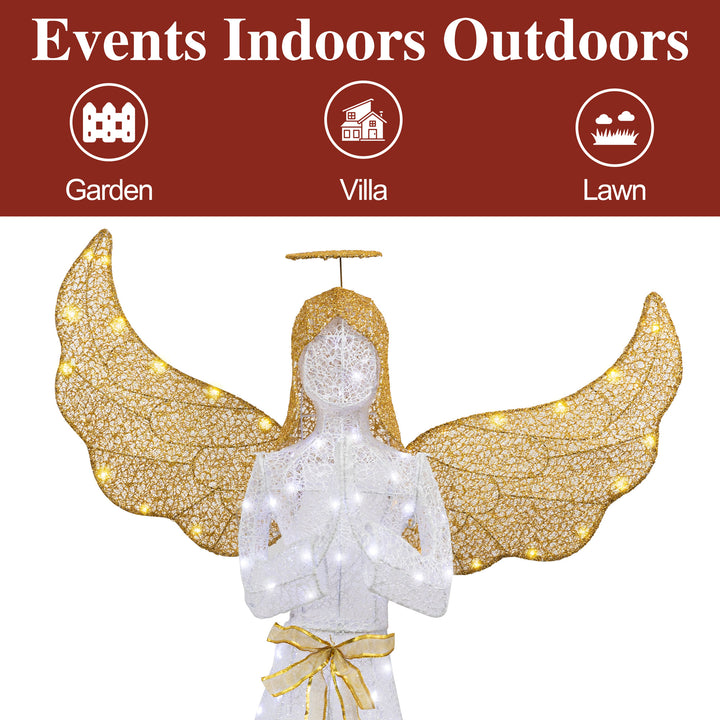 Walsunny Christmas Standing Angel 3D Extra Large Light Holiday Display Family Set (7729628446896)