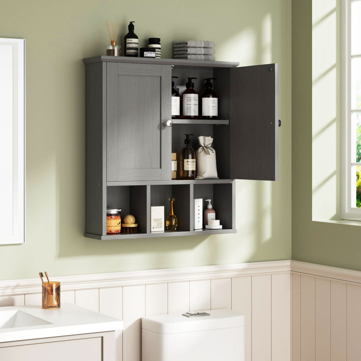 Walsunny Bathroom Wall Cabinet with 2 Door &Adjustable Shelves