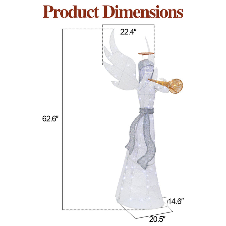 Walsunny Christmas Standing Angel 3D Extra Large Light Holiday Display Family Set (7729628446896)