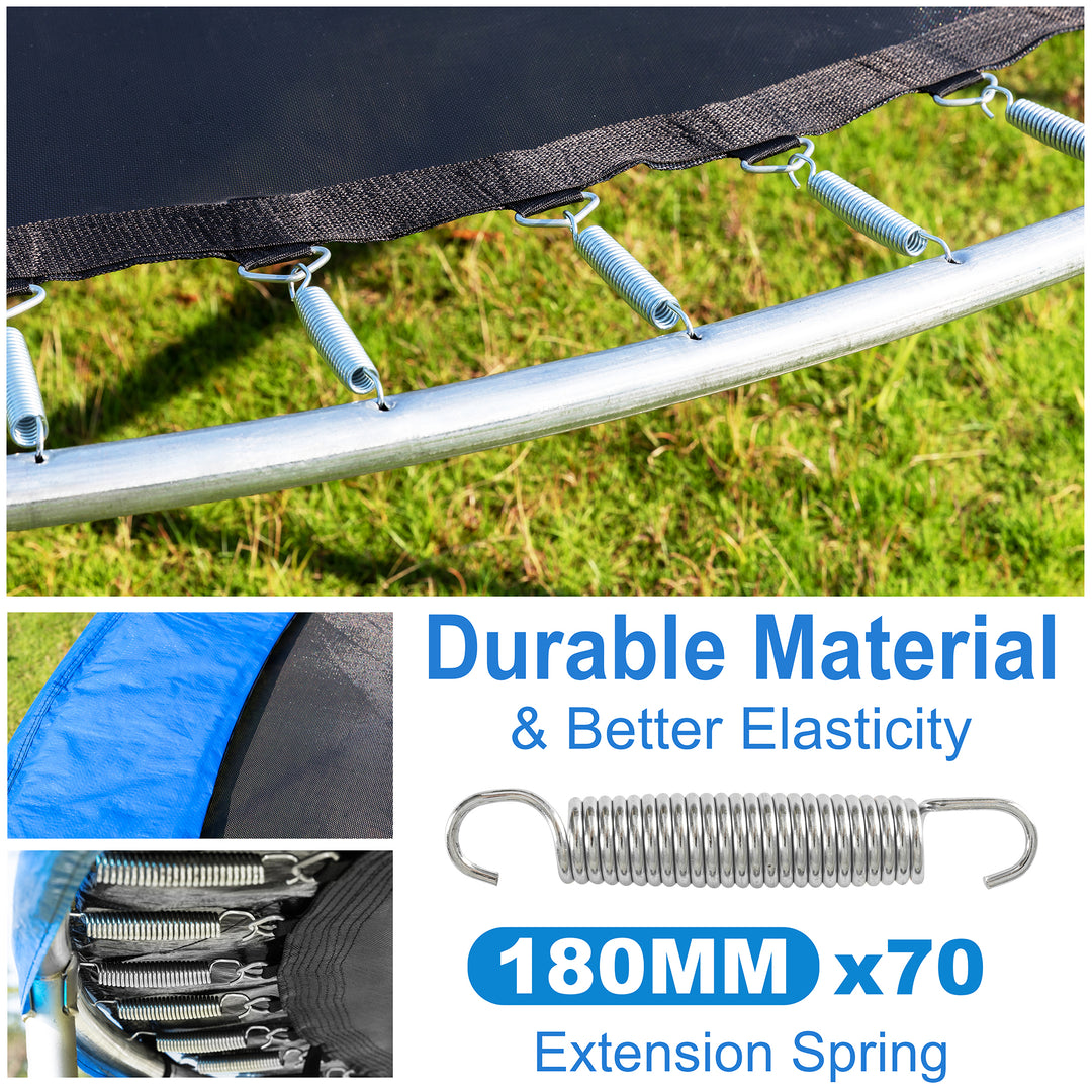 Walsunny Trampoline 14FT Trampoline Enclosure Net Outdoor Jump Trampoline PVC Spring Cover ASTM Approved Padding Premium Bouncer for Kids and Adults