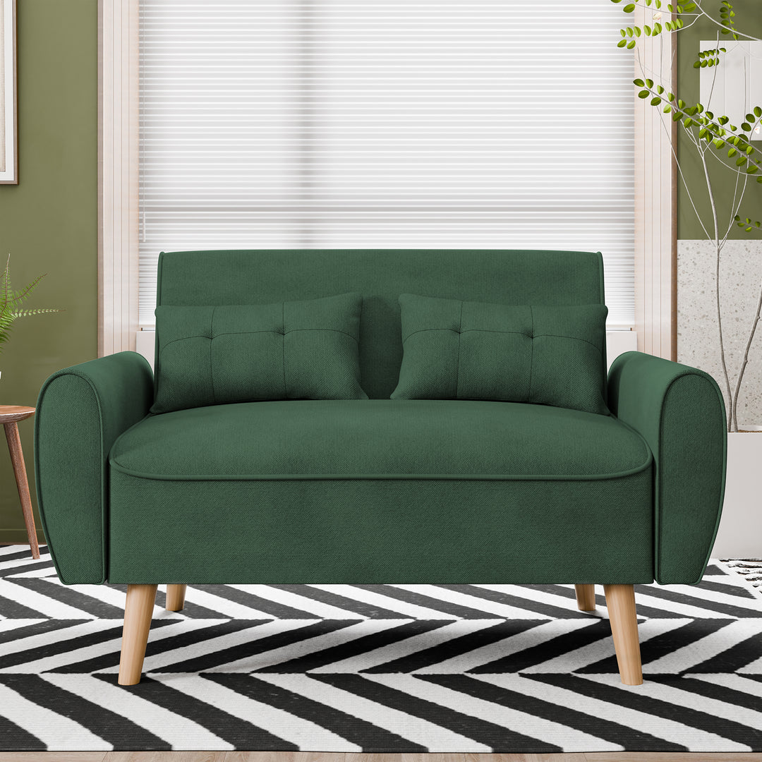 Livingroom sofa set Walsunny 2-seat 47'' Small Modern Love Seat Sofa  #color_green