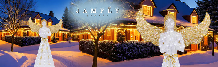 Walsunny Christmas Standing Angel 3D Extra Large Light Holiday Display Family Set (7729628446896)