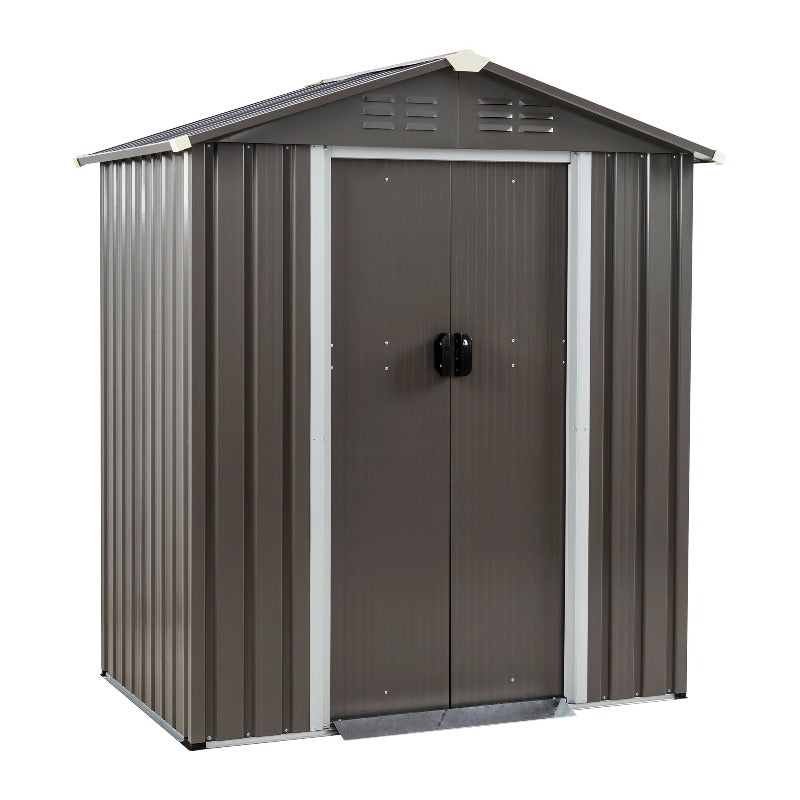 Walsunny Outdoor Steel Storage Shed, Metal Garden Shed