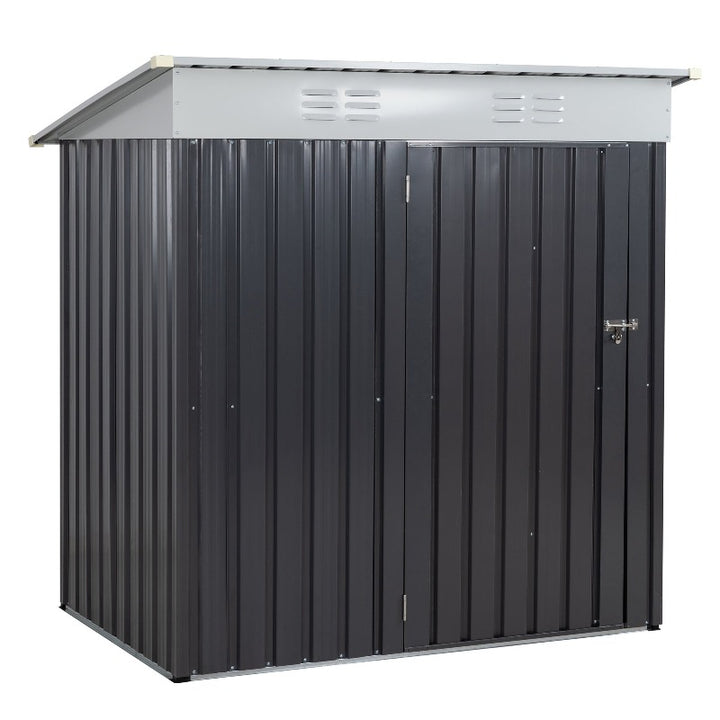 Walsunny Outdoor Steel Storage Shed, Metal Garden Shed