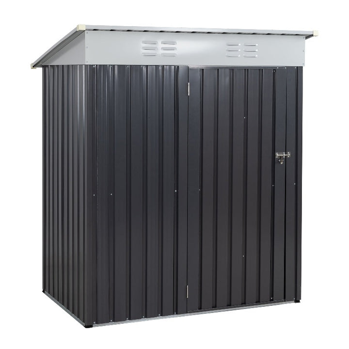 Walsunny Outdoor Steel Storage Shed, Metal Garden Shed