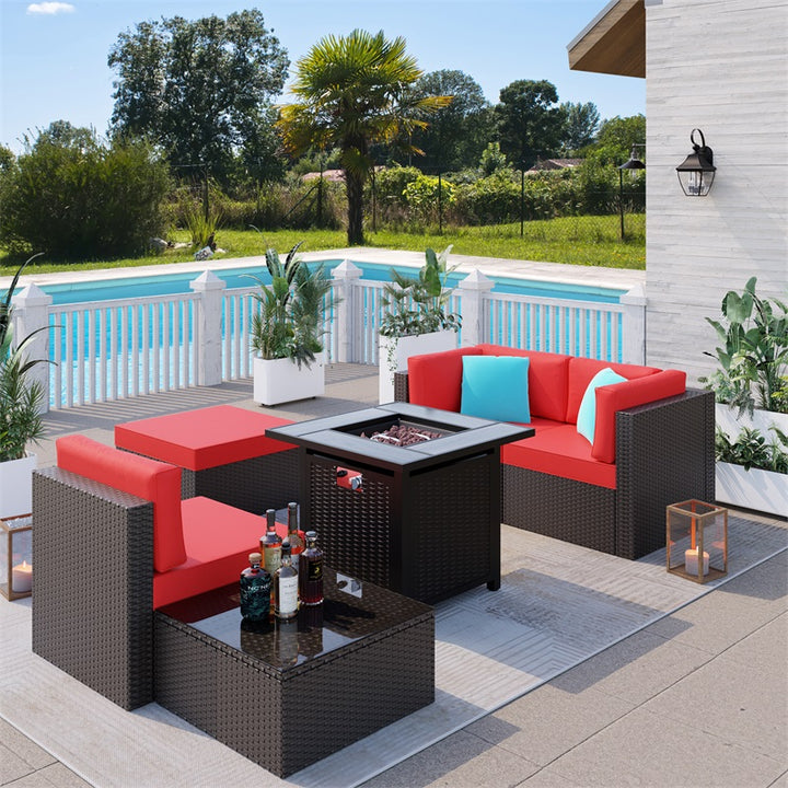 Walsunny 50,000 BTU Patio Metal Gas Square Fire Pit Table (7289552666800)