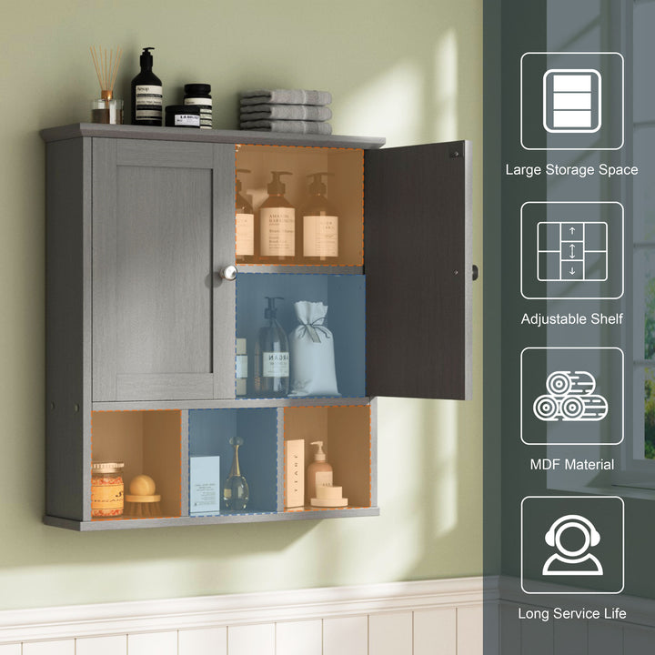 Walsunny Bathroom Wall Cabinet with 2 Door &Adjustable Shelves
