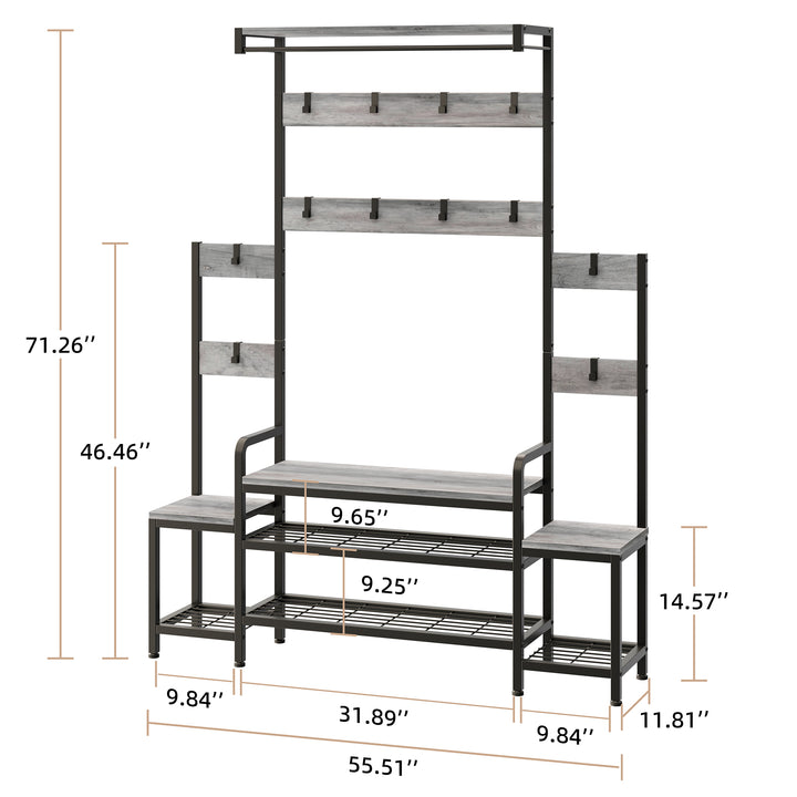 Walsunny Bakers Rack for Kitchen with Power Outlet (7436202508464)
