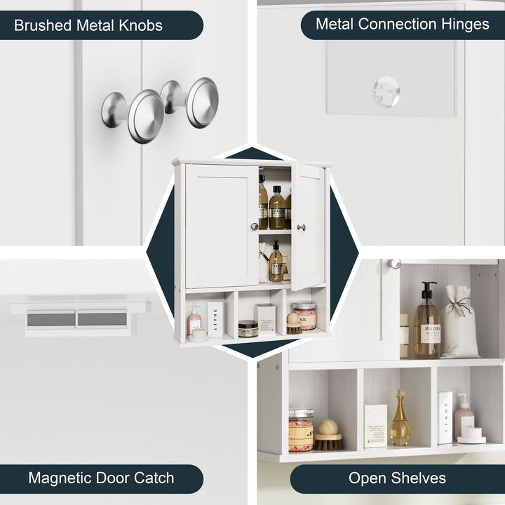 Walsunny Bathroom Wall Cabinet with 2 Door &Adjustable Shelves