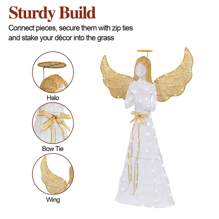 Walsunny Christmas Standing Angel 3D Extra Large Light Holiday Display Family Set (7729628446896)