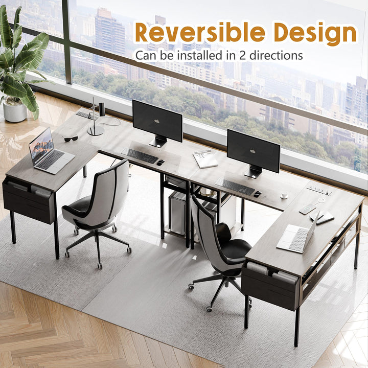 Walsunny 50'' L Shaped Gaming Desks