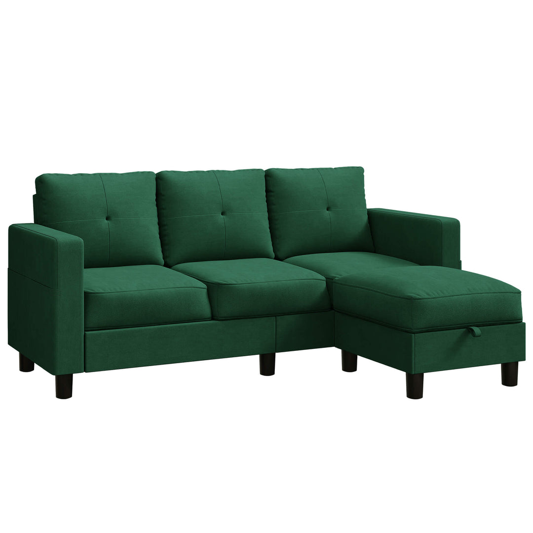 WALSUNNY livingroom sectional couch #color_green