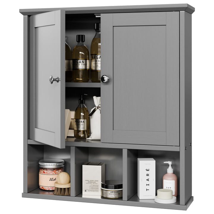 Walsunny Bathroom Wall Cabinet with 2 Door &Adjustable Shelves