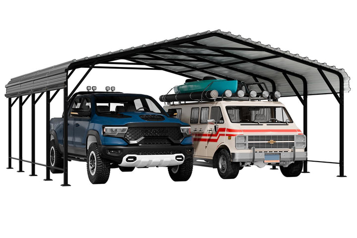 Walsunny Carport 10x20/ 12x15 ft Outdoor Car Canopy Portable Garage