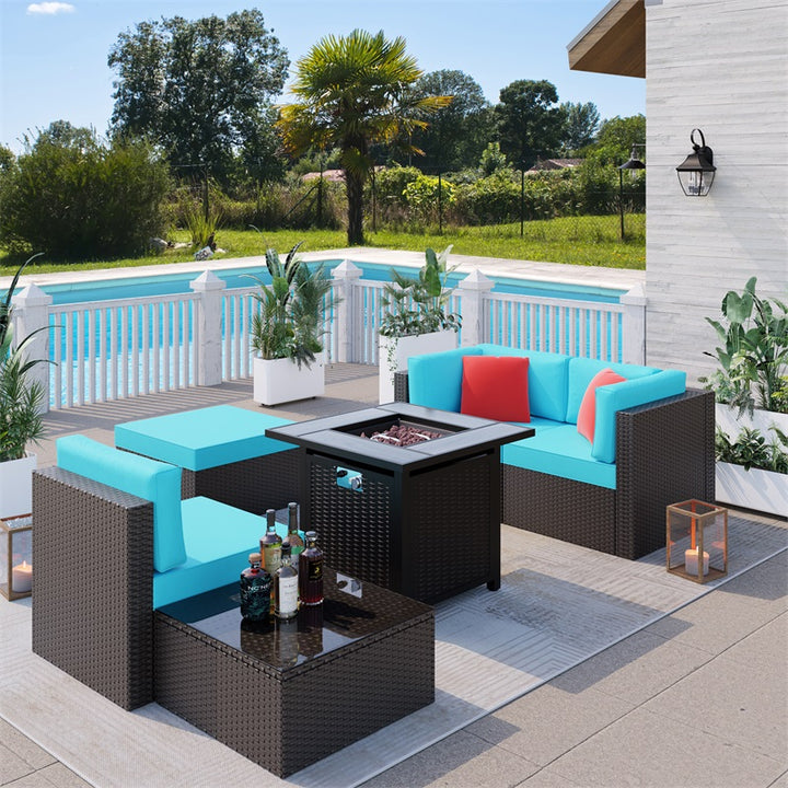Walsunny 50,000 BTU Patio Metal Gas Square Fire Pit Table (7289552666800)
