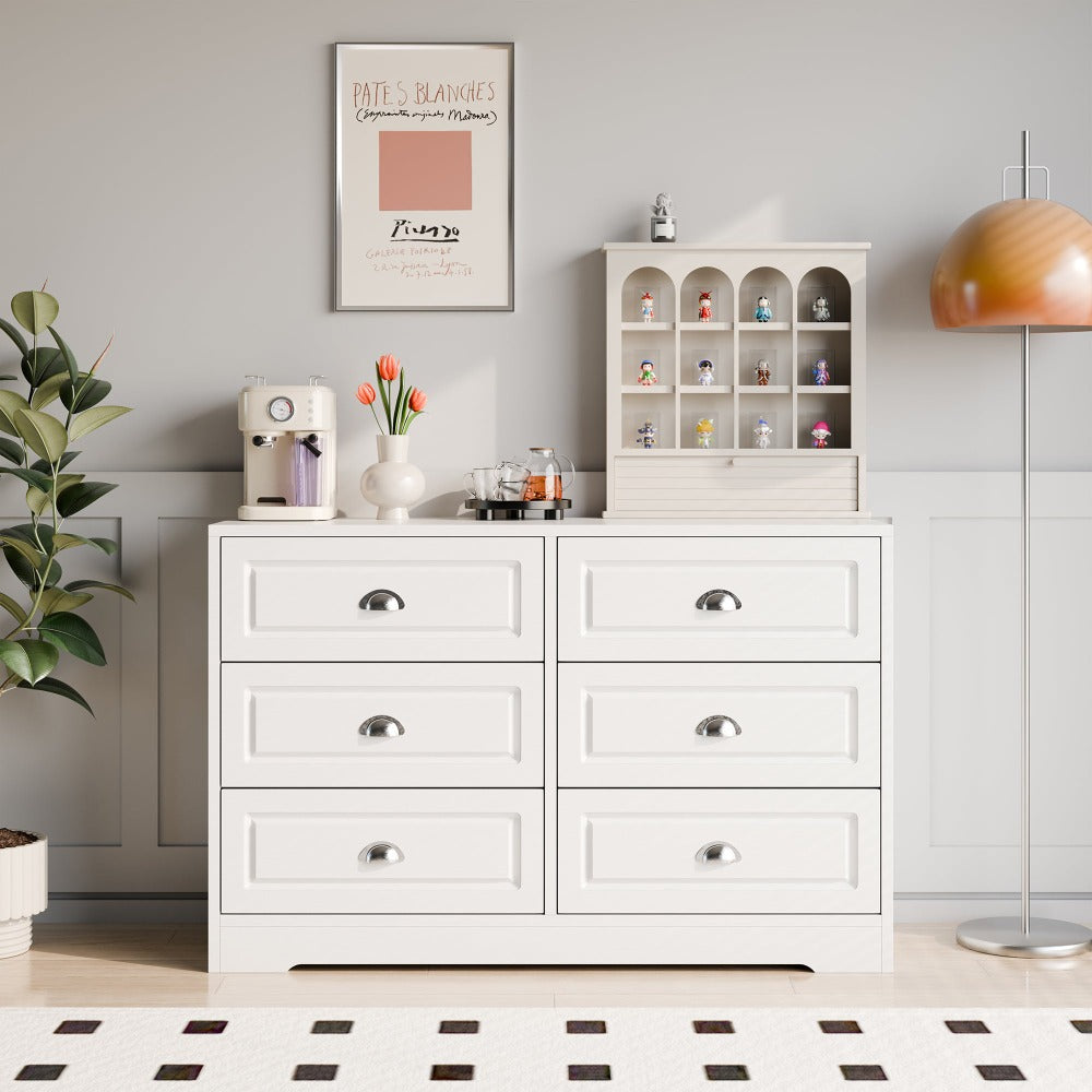 Walsunny 9 Drawer Double Dresser Black Wooden Wide Chest of Drawers with Metal Handles Storage Organizer Dresser Nursery Dresser for Living Room Hallway (7504222027952)