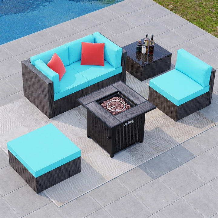 Walsunny 50,000 BTU Patio Metal Gas Square Fire Pit Table (7289552666800)