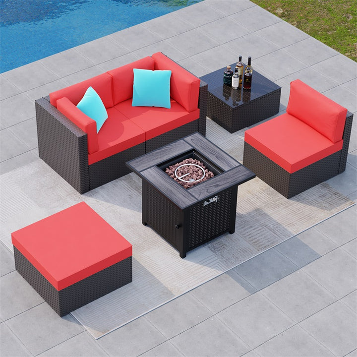 Walsunny 50,000 BTU Patio Metal Gas Square Fire Pit Table (7289552666800)