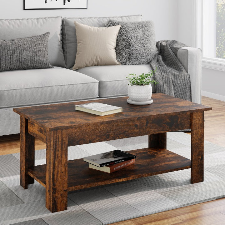 Walsunny Livingroom Lift Top Coffee Table #color_brown