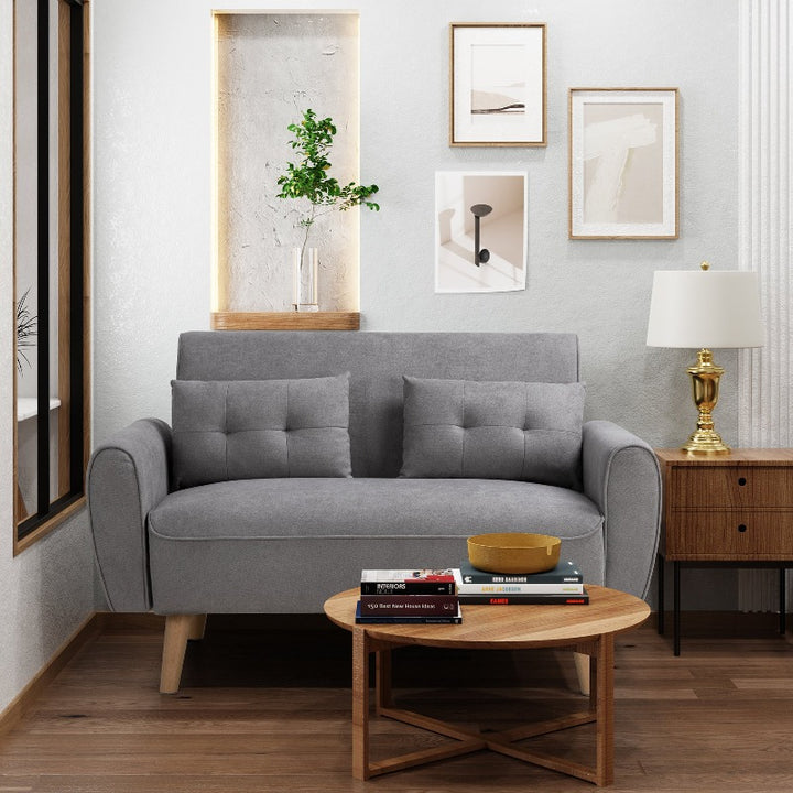Livingroom sofa set Walsunny 2-seat 47'' Small Modern Love Seat Sofa  #color_light-grey