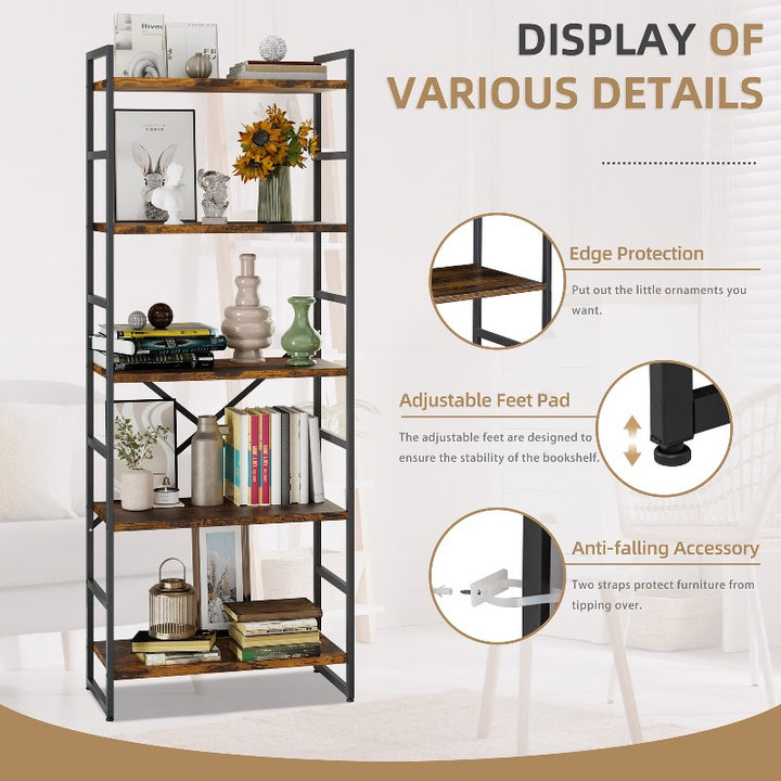 Walsunny 5-Tier Bookshelf (7254077571248)