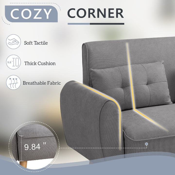 Livingroom sofa set Walsunny 2-seat 47'' Small Modern Love Seat Sofa  #color_light-grey