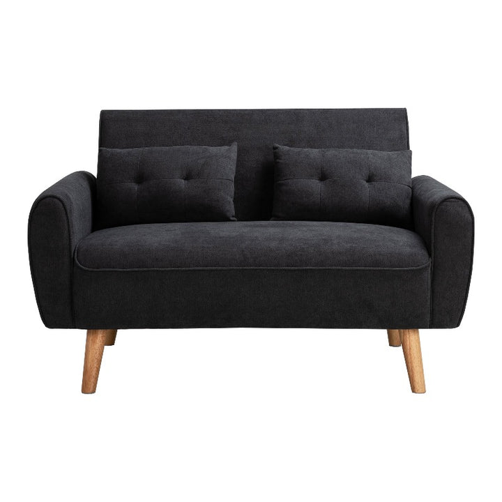 Livingroom sofa set Walsunny 2-seat 47'' Small Modern Love Seat Sofa#color_black