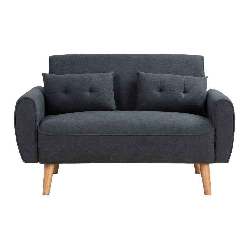 Livingroom sofa set Walsunny 2-seat 47'' Small Modern Love Seat Sofa#color_dark-grey