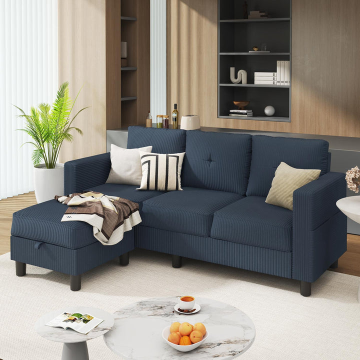 WALSUNNY livingroom sectional couch sectional couch #color_blue  #material_corduroy