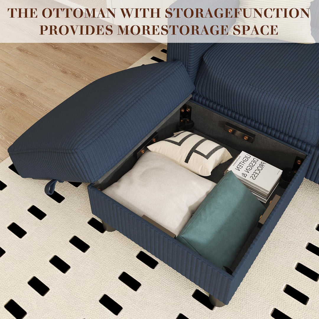 WALSUNNY livingroom sectional couch sectional couch #color_blue #material_corduroy