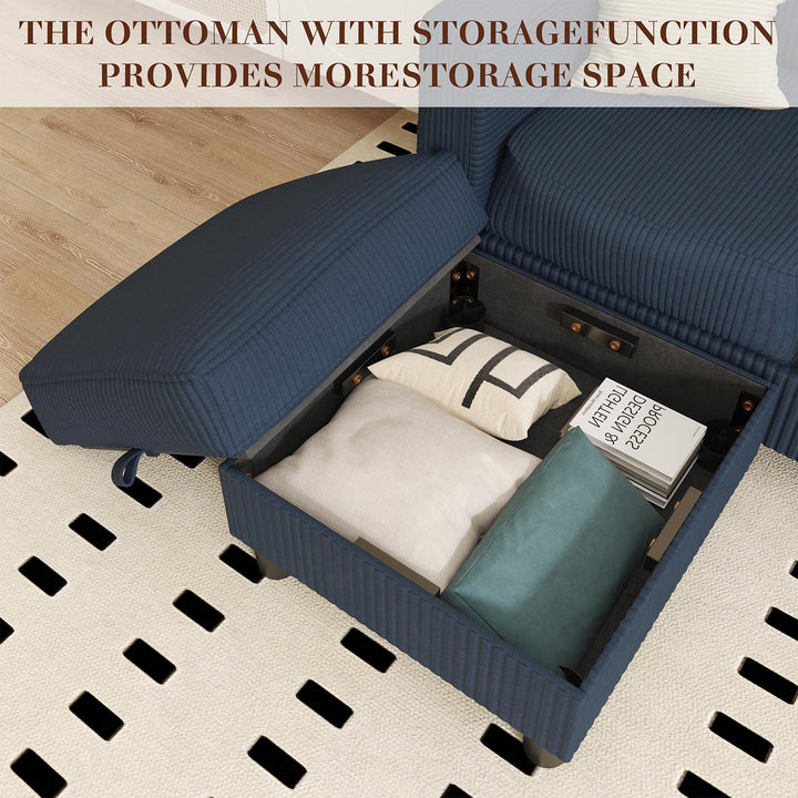 WALSUNNY livingroom sectional couch sectional couch #color_blue #material_corduroy