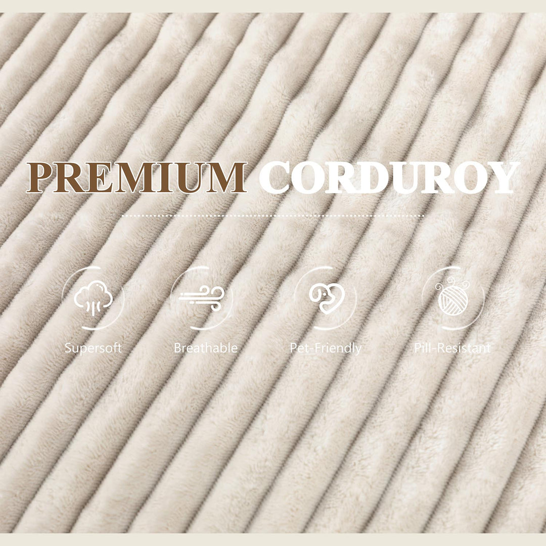 Walsunny  105" Modular Sectional Sofa, Boneless L Shaped Couch with Deep Seat, Cloud Foam Couch  Plush Cordurory Sofa