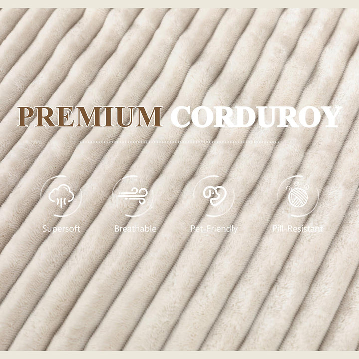 Walsunny  105" Modular Sectional Sofa, Boneless L Shaped Couch with Deep Seat, Cloud Foam Couch  Plush Cordurory Sofa