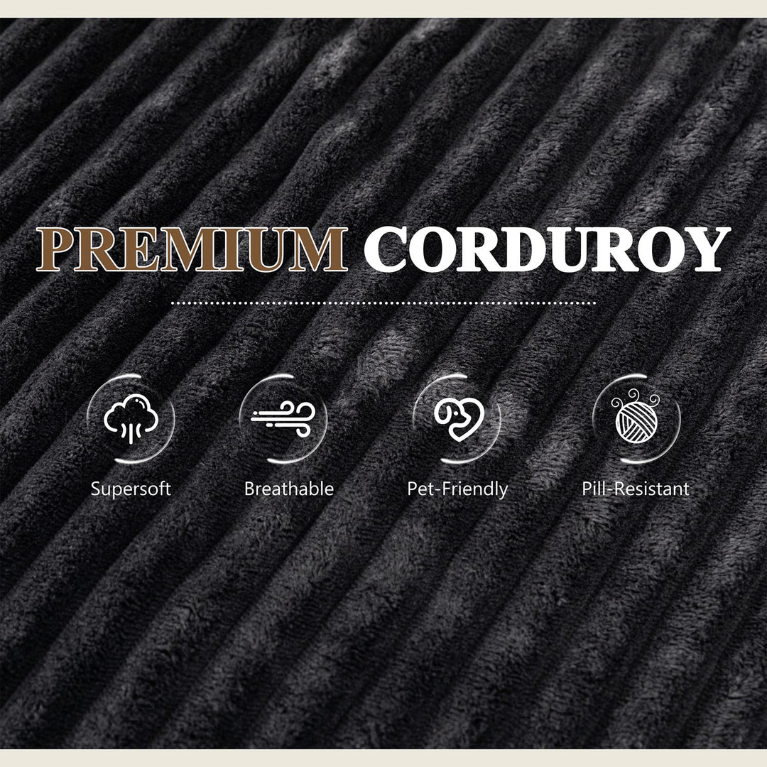 Walsunny  105" Modular Sectional Sofa, Boneless L Shaped Couch with Deep Seat, Cloud Foam Couch  Plush Cordurory Sofa