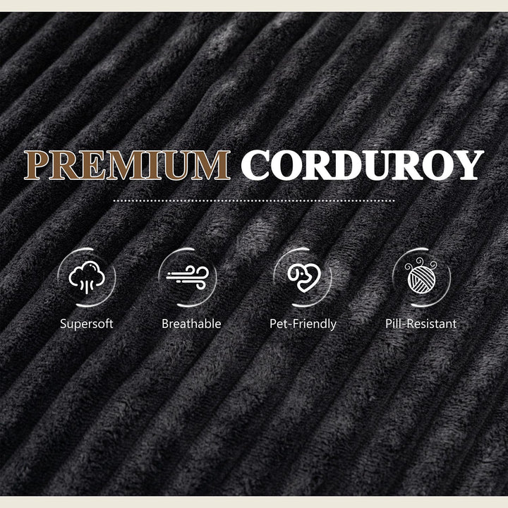 Walsunny  105" Modular Sectional Sofa, Boneless L Shaped Couch with Deep Seat, Cloud Foam Couch  Plush Cordurory Sofa