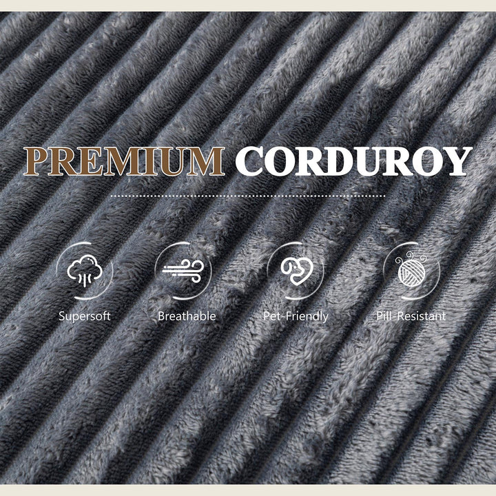 Walsunny  105" Modular Sectional Sofa, Boneless L Shaped Couch with Deep Seat, Cloud Foam Couch  Plush Cordurory Sofa