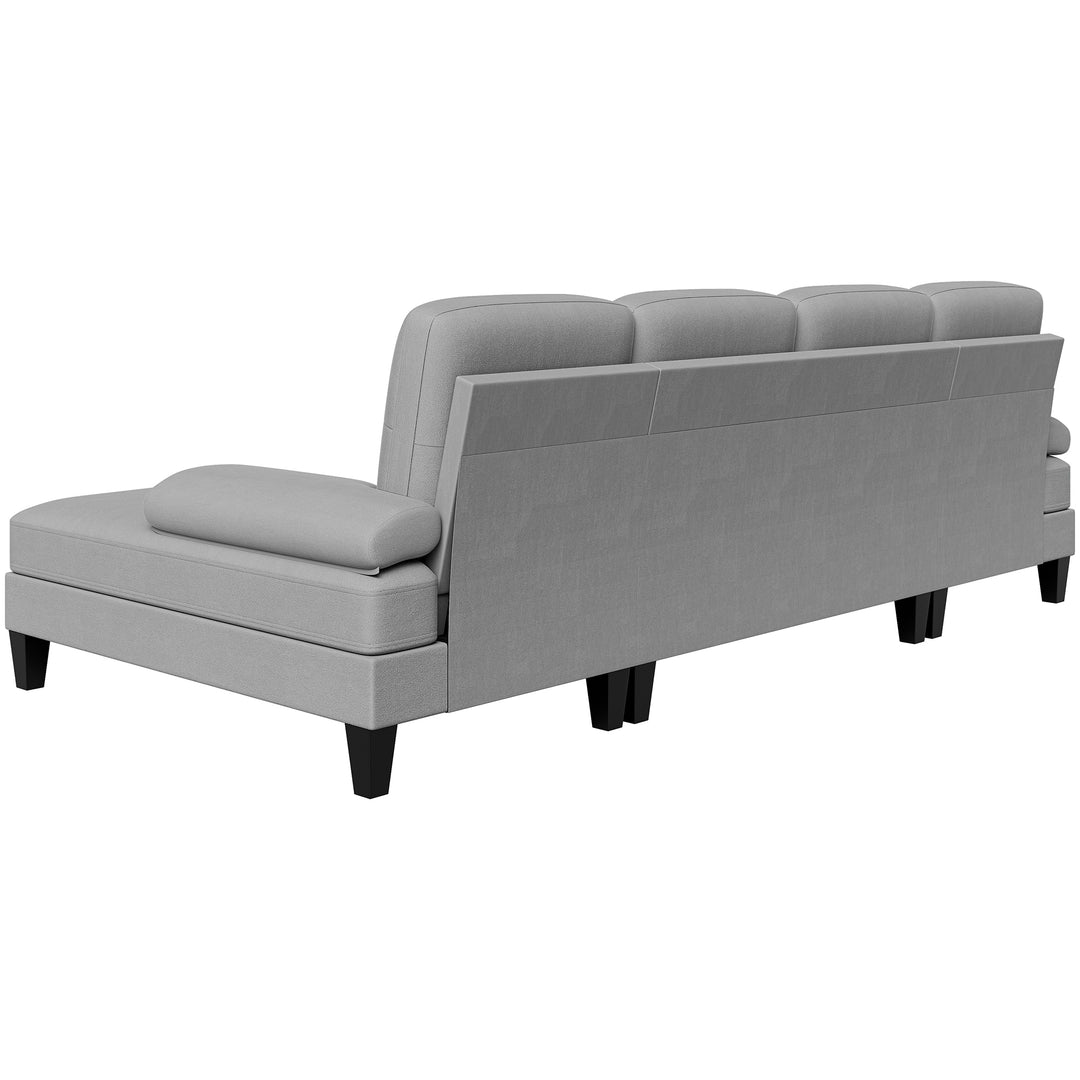 WALSUNNY 106'' Sectional Sofa Couches #color_light-grey
