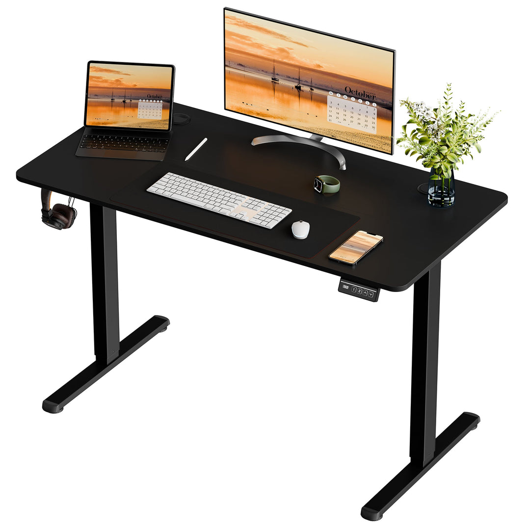 Walsunny Electric Office Ergonomic Standing Desk 1.2m / 1.4m / 1.6m With Black Metal Table Base