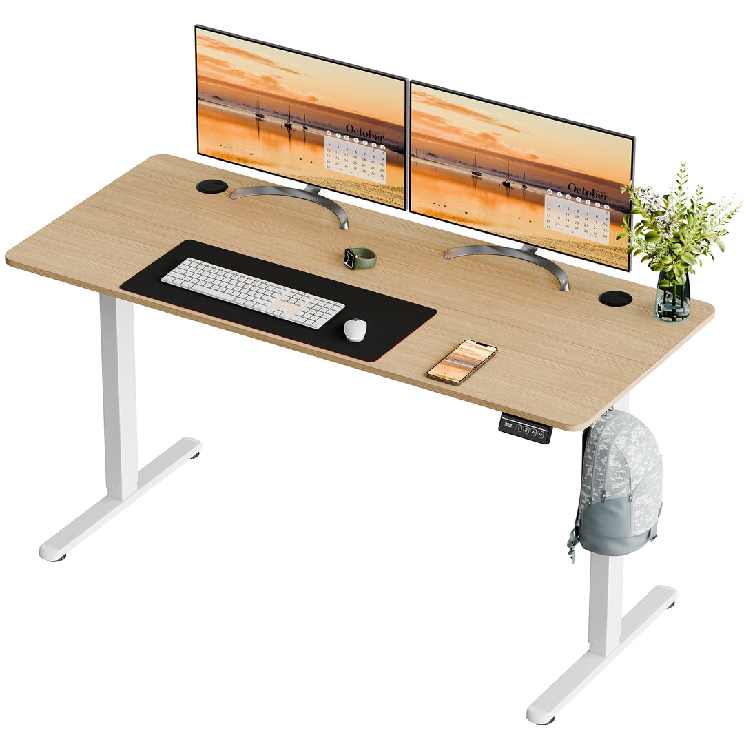 Walsunny Electric Office Ergonomic Standing Desk 1.2m / 1.4m / 1.6m With White Metal Table Base (7709656350896)