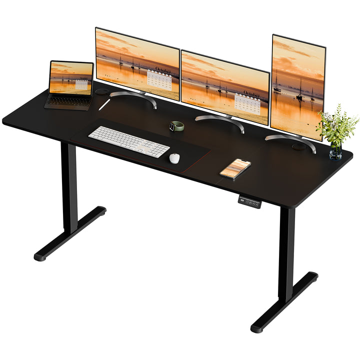 Walsunny Electric Office Ergonomic Standing Desk 1.2m / 1.4m / 1.6m With Black Metal Table Base (7709669294256)