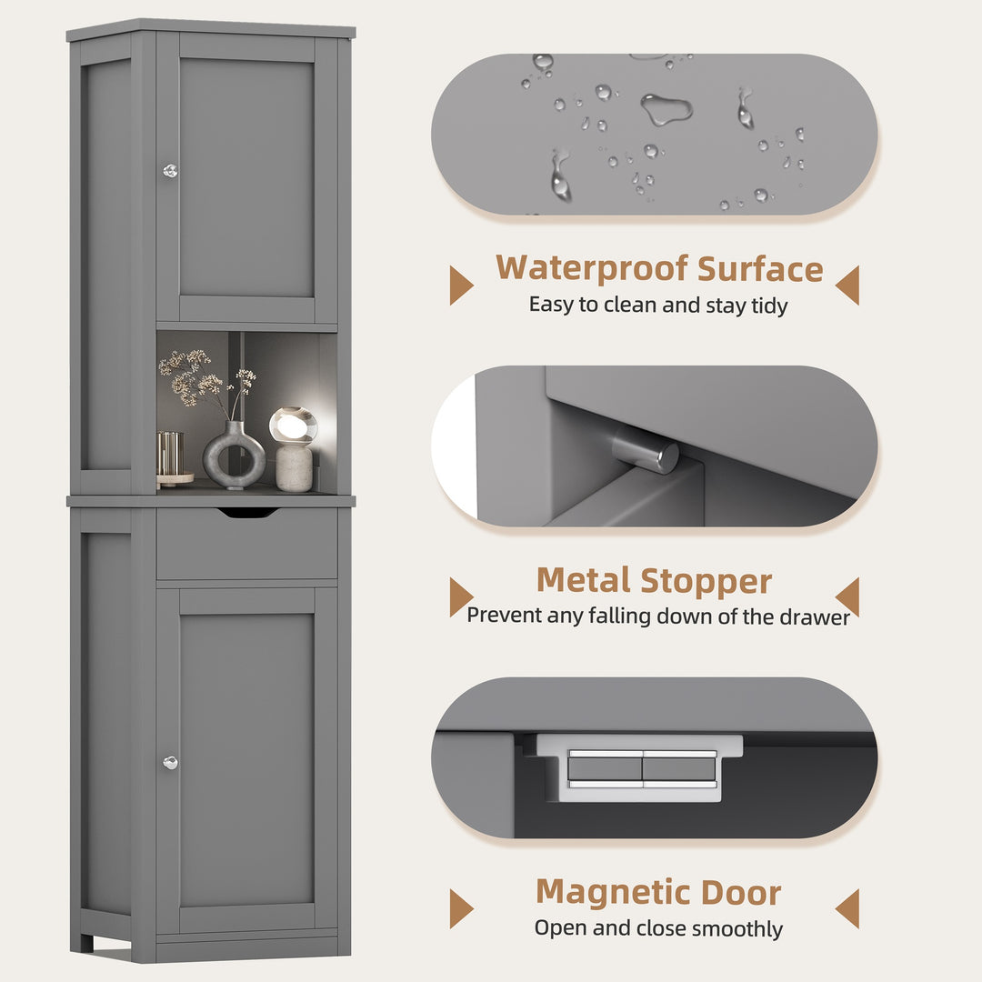 Walsunny Bathroom Cabinet with 2 Doors & 1 Drawer