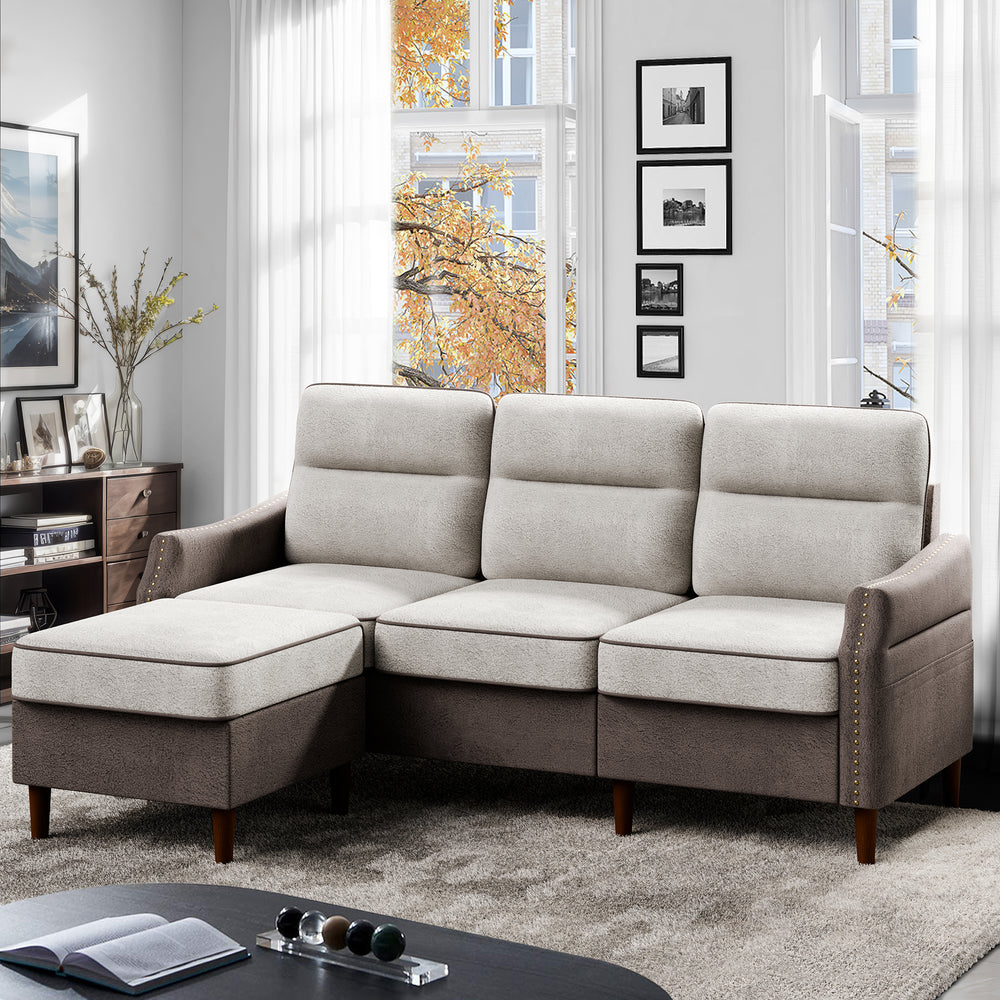 WALSUNNY  Sectional Sofa Couches #color_brown