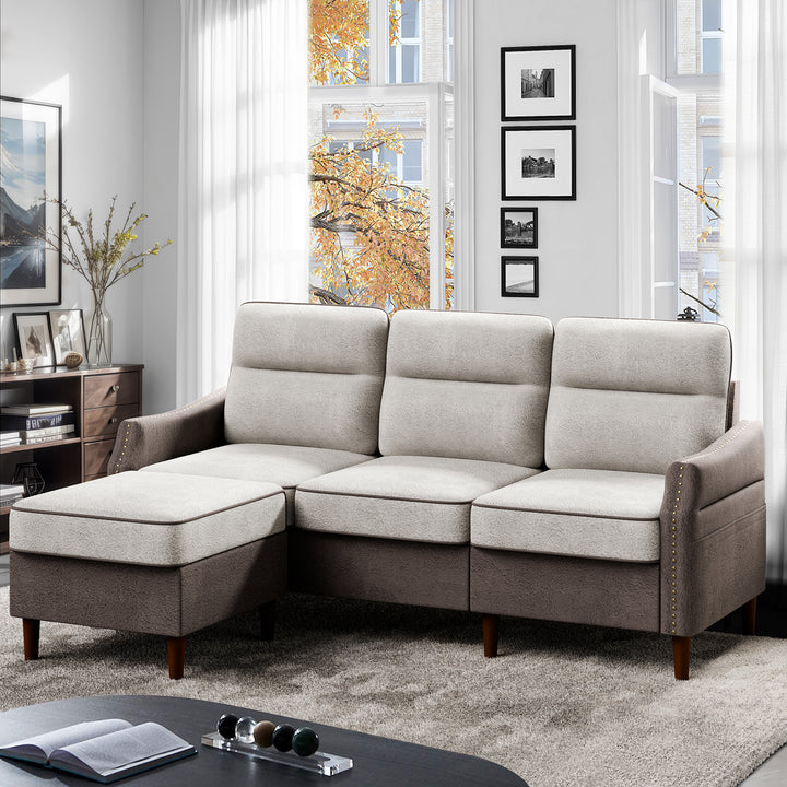 WALSUNNY  Sectional Sofa Couches #color_brown #color_brown