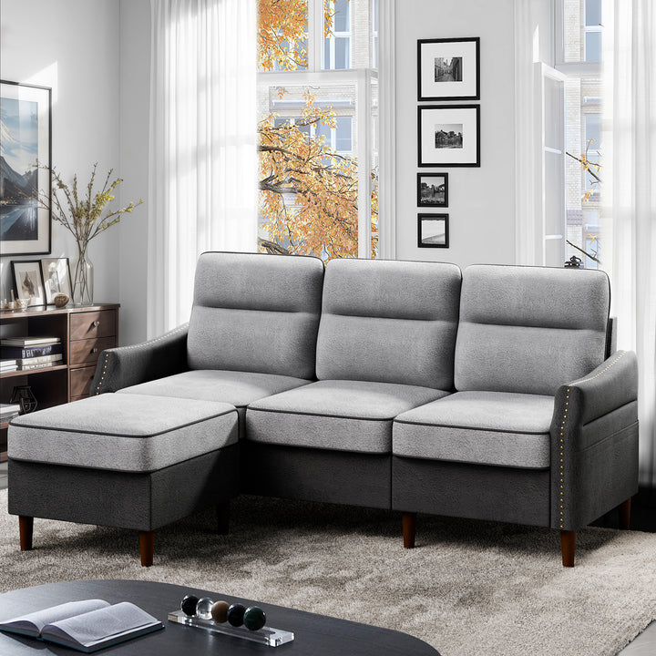 WALSUNNY  Sectional Sofa Couches #color_grey (#color_grey