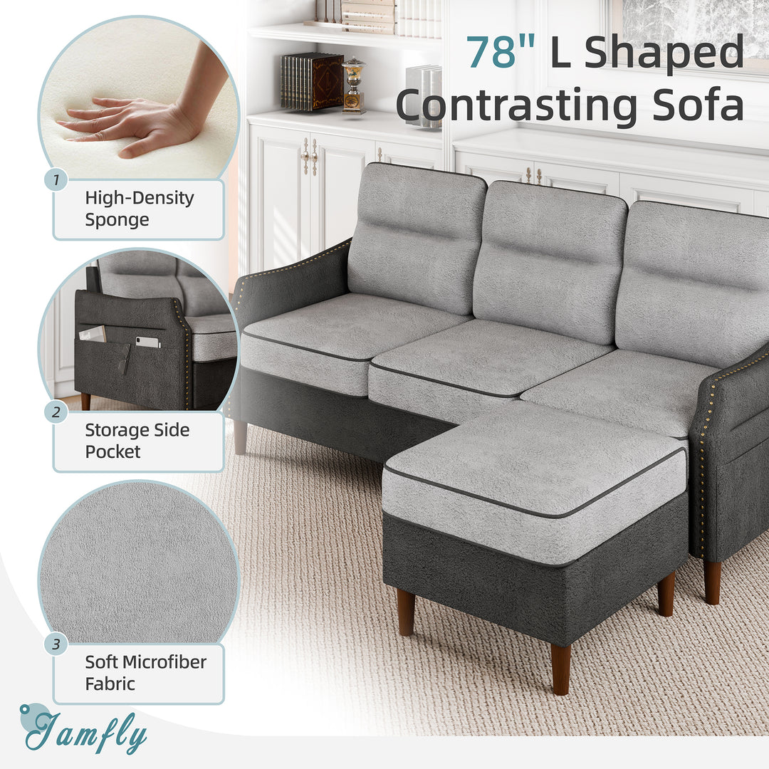 WALSUNNY  Sectional Sofa Couches #color_grey #color_grey